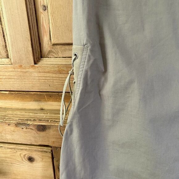 AllSaints US 2 / UK 6 Vesta Dress Cotton Lightweight‎ Lace Up Tank Taupe Gray - Picture 4 of 10
